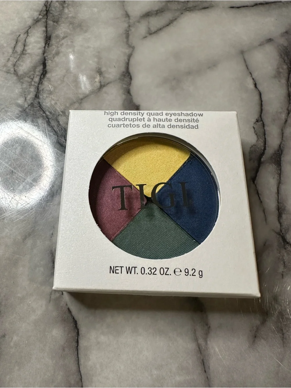 TIGI Quad Eyeshadow Palette - Yellow, Blue, Green, Burgundy